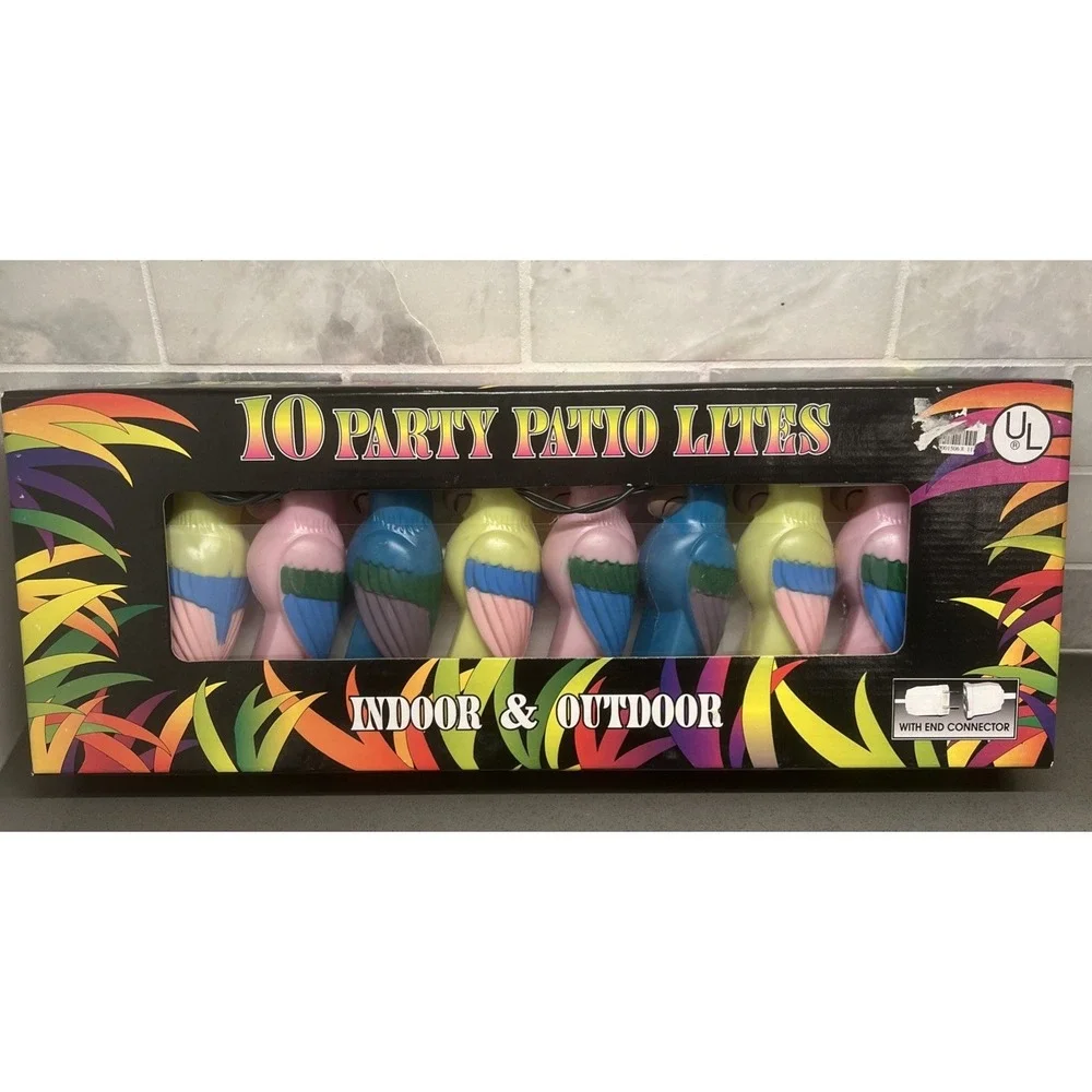 PARROT PATIO CAMPER STRING LIGHTS BRAND NEW IN BOXES 3 SETS OF 10 LIGHTS